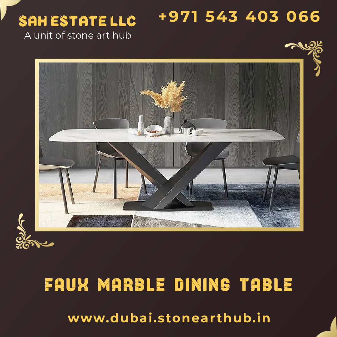 Faux Marble Dining Table in Dubai