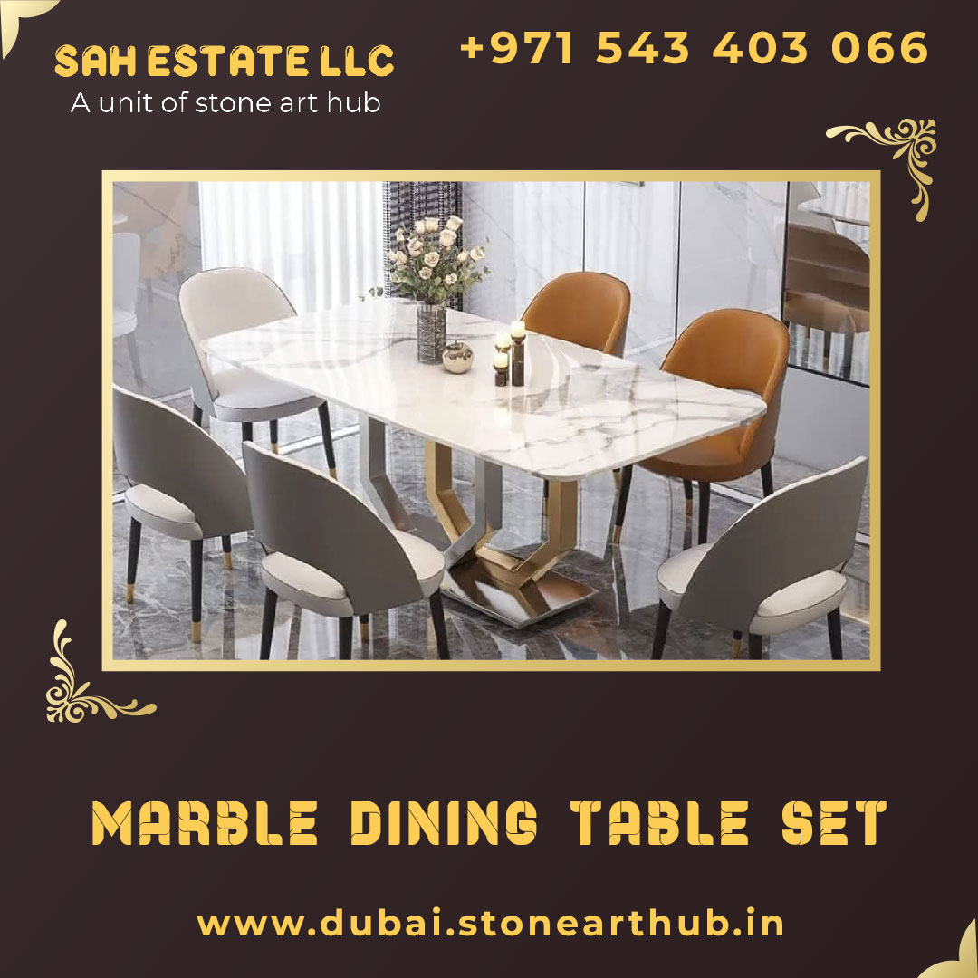 Marble Dining Table Set in Dubai 1 Marble Dining Table Set in Dubai