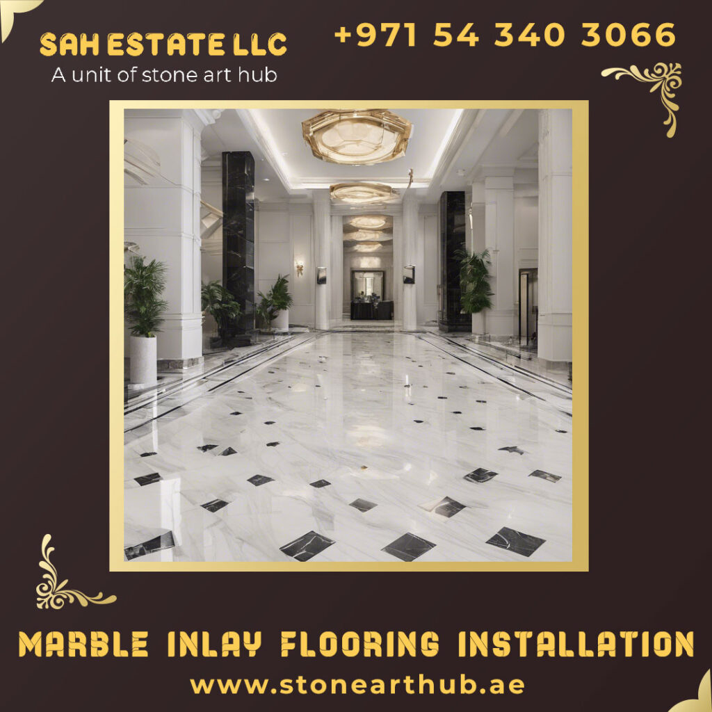 Marble Inlay Flooring Installation